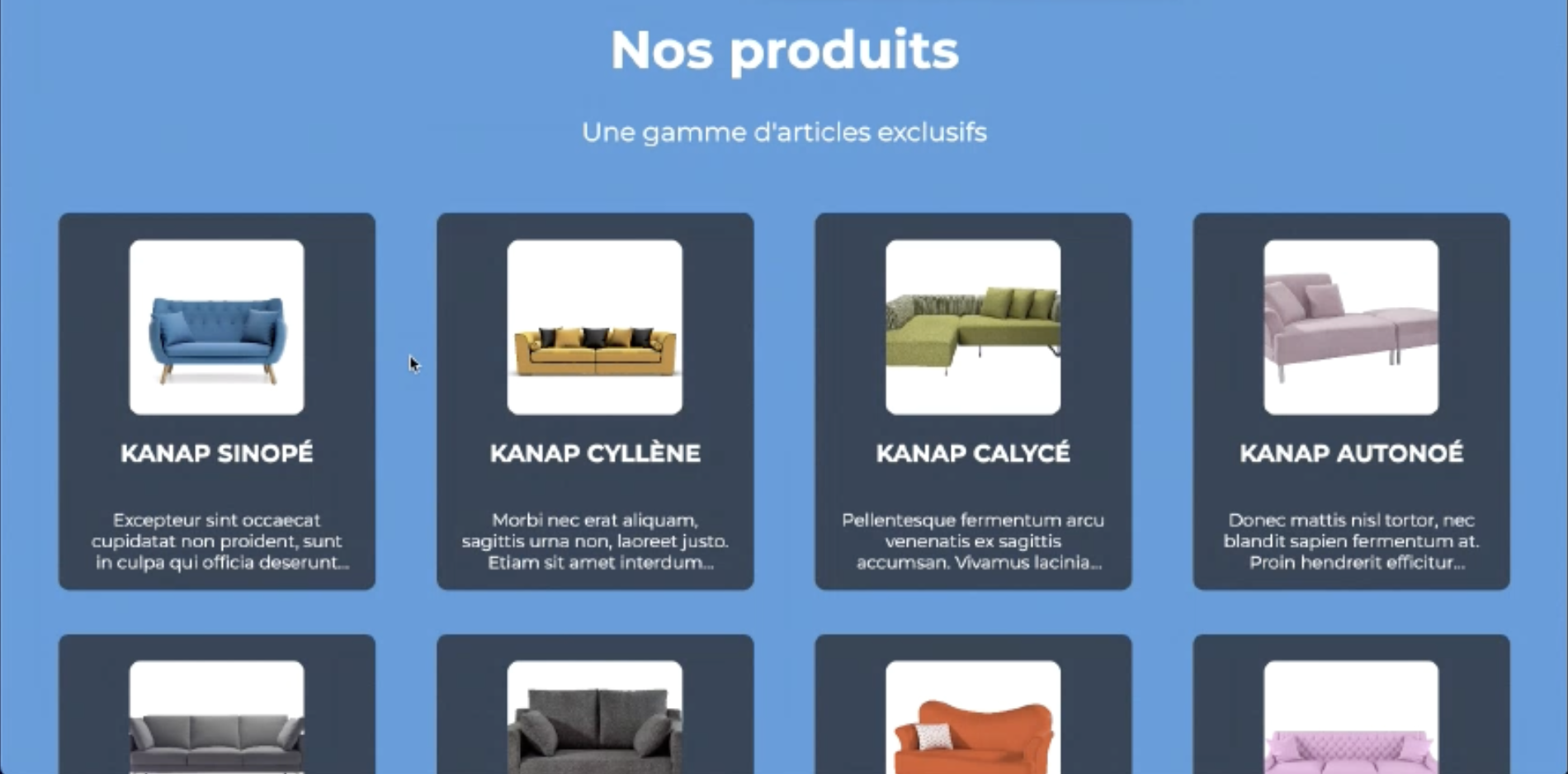 Kanap - Projet 5 de la formation Développement Web d'OpenClassrooms